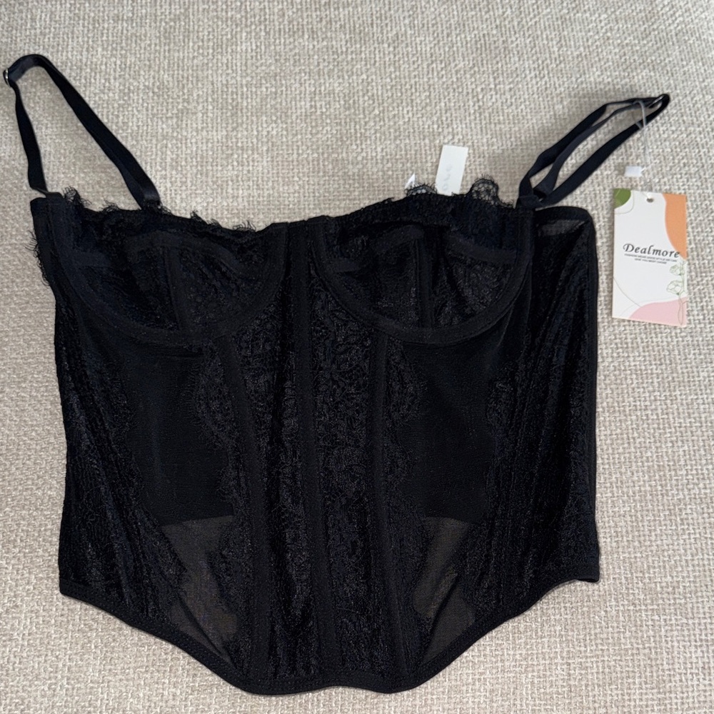 Black Lace Bustier